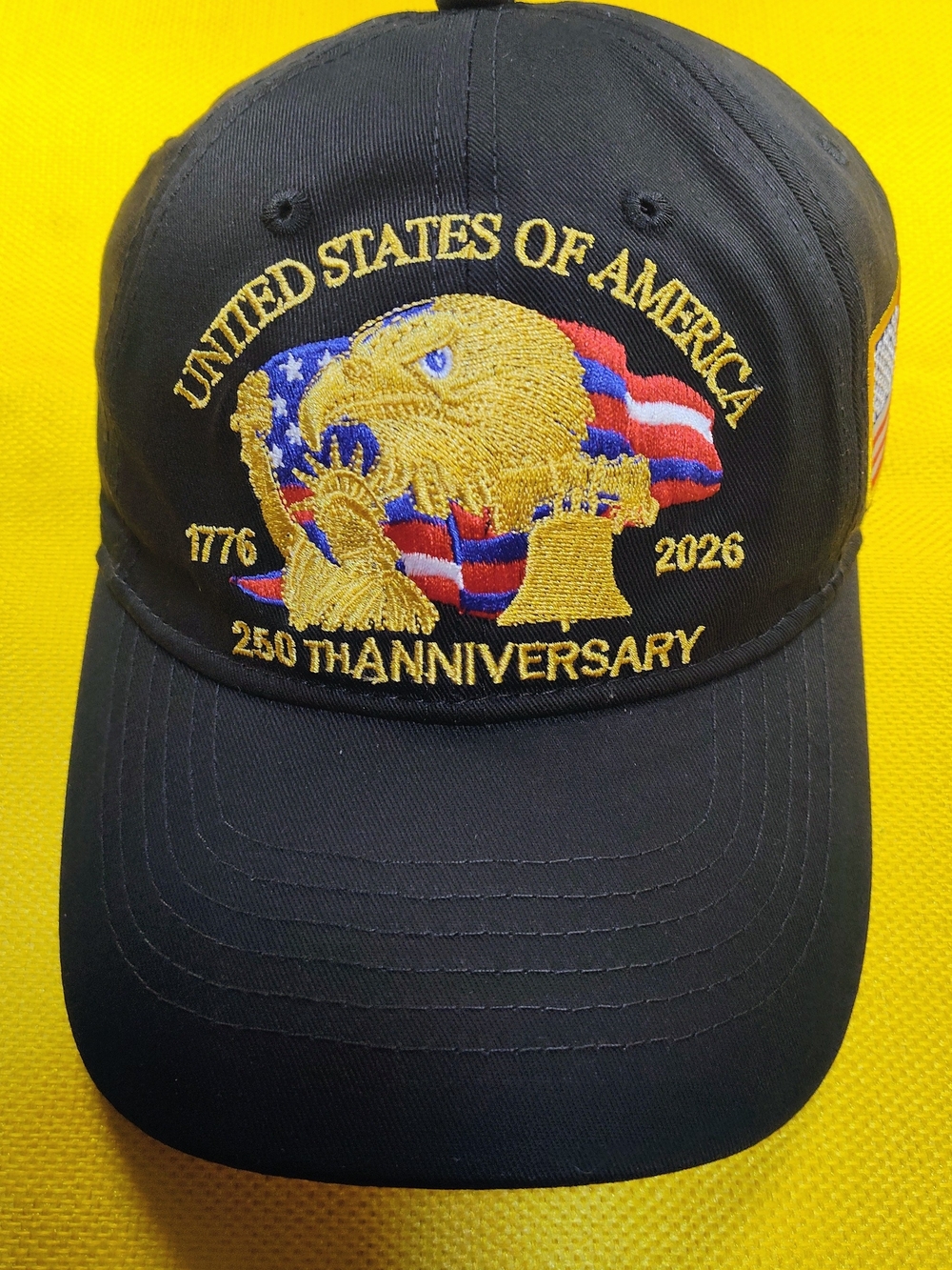 United States 250th Anniversary Various Colors. Embroidered Eagle Cap